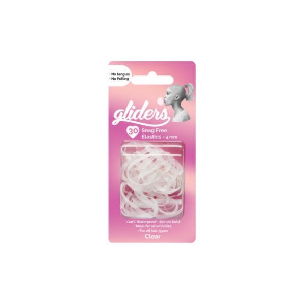 Gliders Snag Free Hair Elastics 30pc – Clear