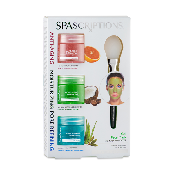 SpaScriptions Gel Mask Pack – 3pc (Anti-ageing, Moisturising, Pore Refining)