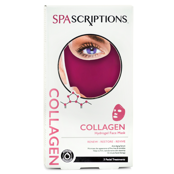 SpaScriptions Hydrogel Face Mask – Collagen 3pc