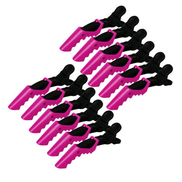 
SW Black & Pink Crocodile Clips 12 pack