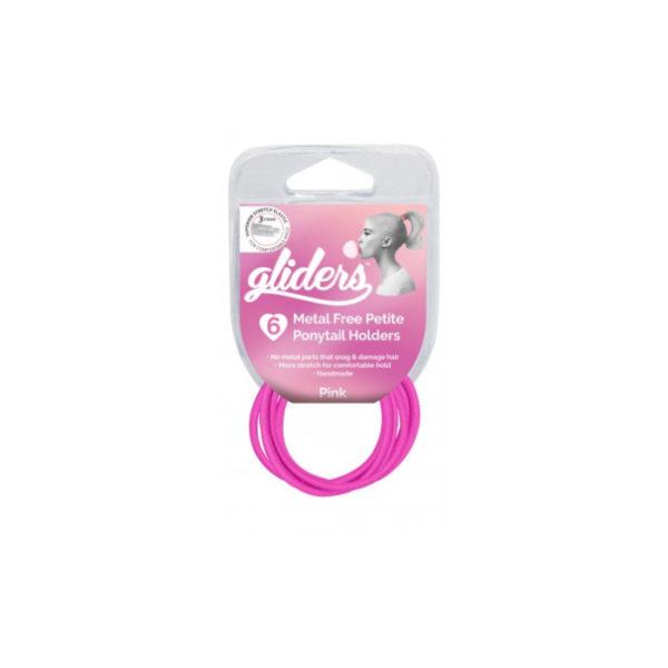 
Gliders Premium Metal Free Petite Ponytail Holders 6pc – Pink