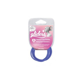 
Gliders Premium Metal Free Ponytail Holders 4pc – Purple