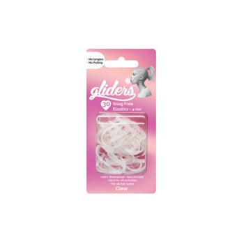 
Gliders Snag Free Hair Elastics 30pc – Clear