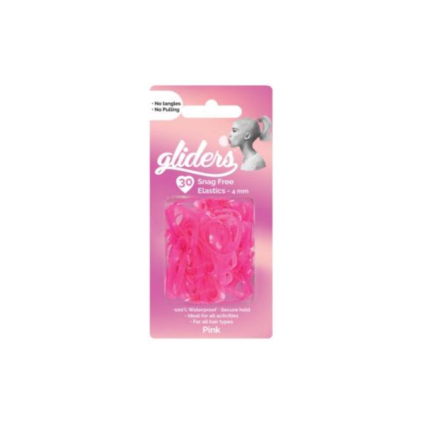 
Gliders Snag Free Hair Elastics 30pc – Pink