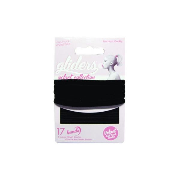 
Gliders Velvet Collection 17pc – Black