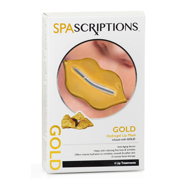 
	SpaScriptions Hydrogel Lip Mask – Gold 4pc