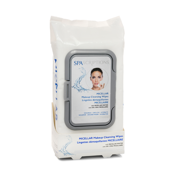 
	SpaScriptions Micellar Makeup Cleansing Wipes – 60 wipes